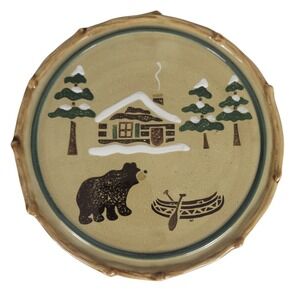 Sonoma Life Style Lodge Ceramic Trivet Black Bear Cabin Rustic Decor 9"
Hag8573